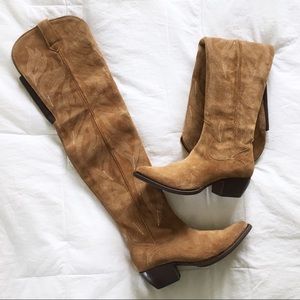 frye shane thigh high boots